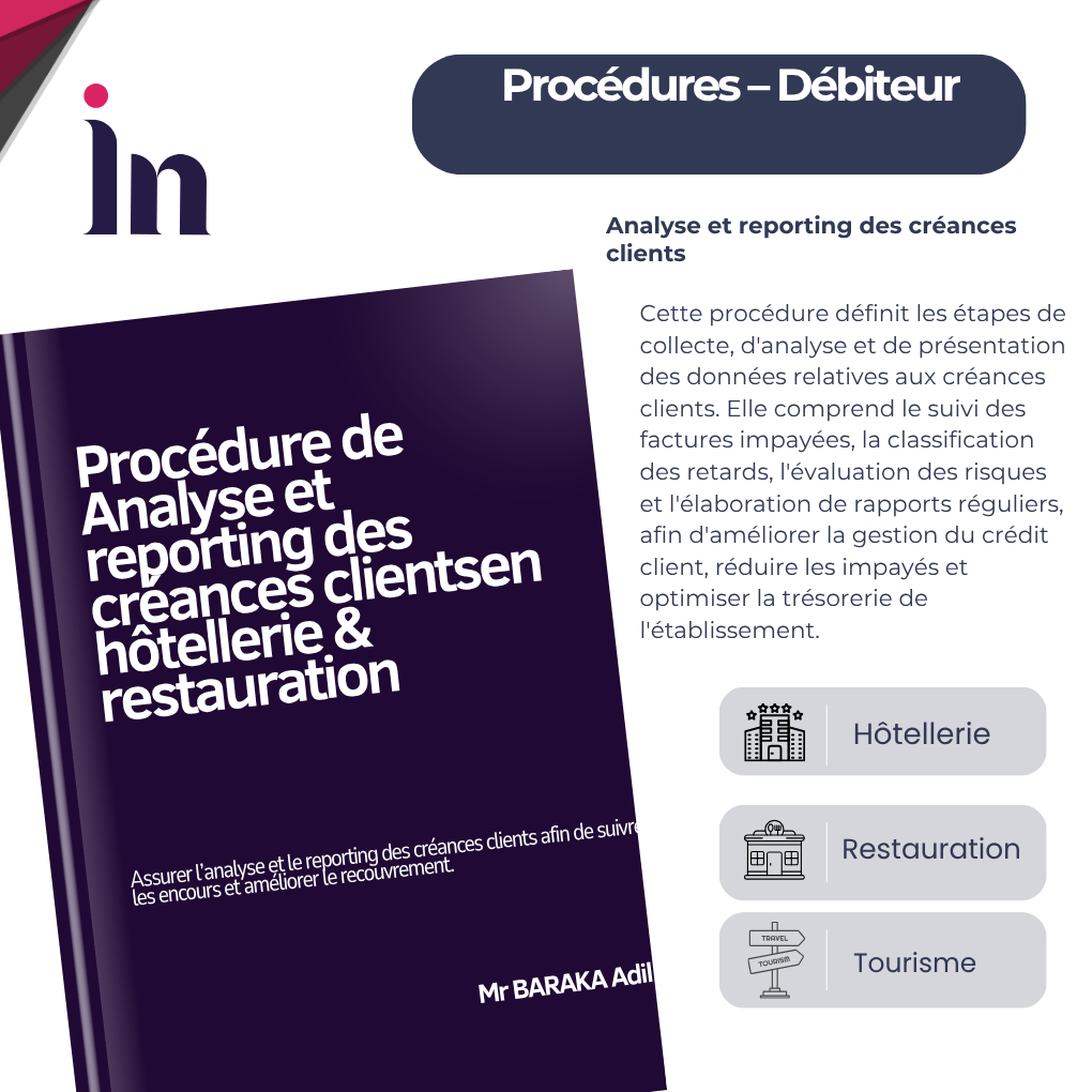 Procédure de Analyse et reporting des créances clientsen  hôtellerie & restauration