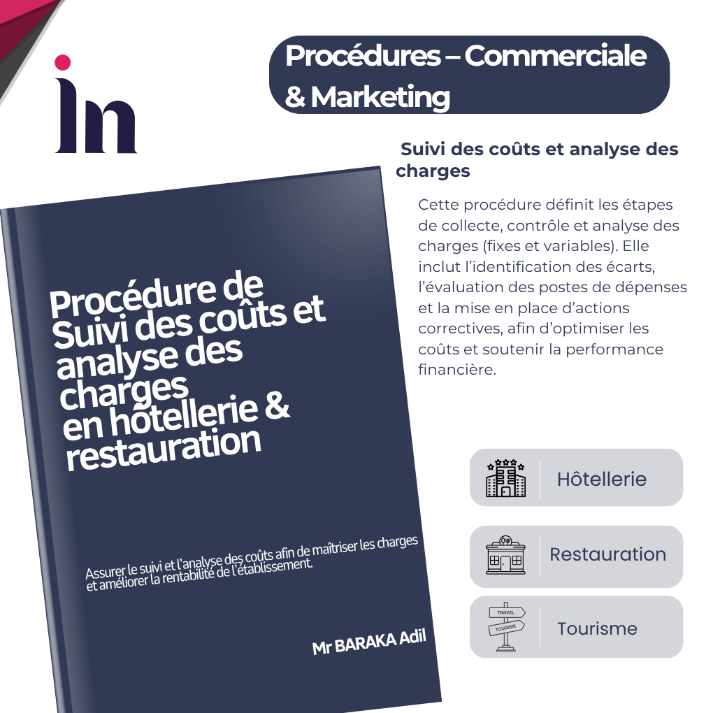 Procédure de Suivi des coûts et analyse des charges en hôtellerie & restauration