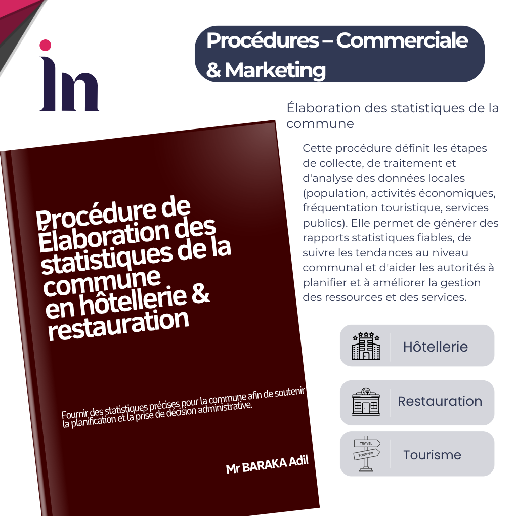 Procédure de Élaboration des statistiques de la commune en hôtellerie & restauration