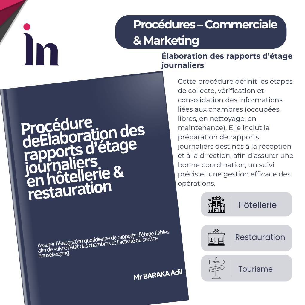 Procédure d'Élaboration des rapports d'étage journaliers en hôtellerie & restauration