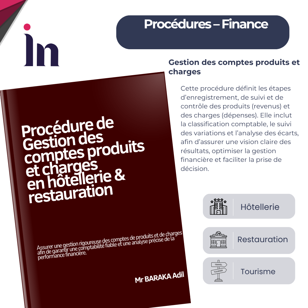 Procédure de gestion des comptes produits et charges en hôtellerie & restauration