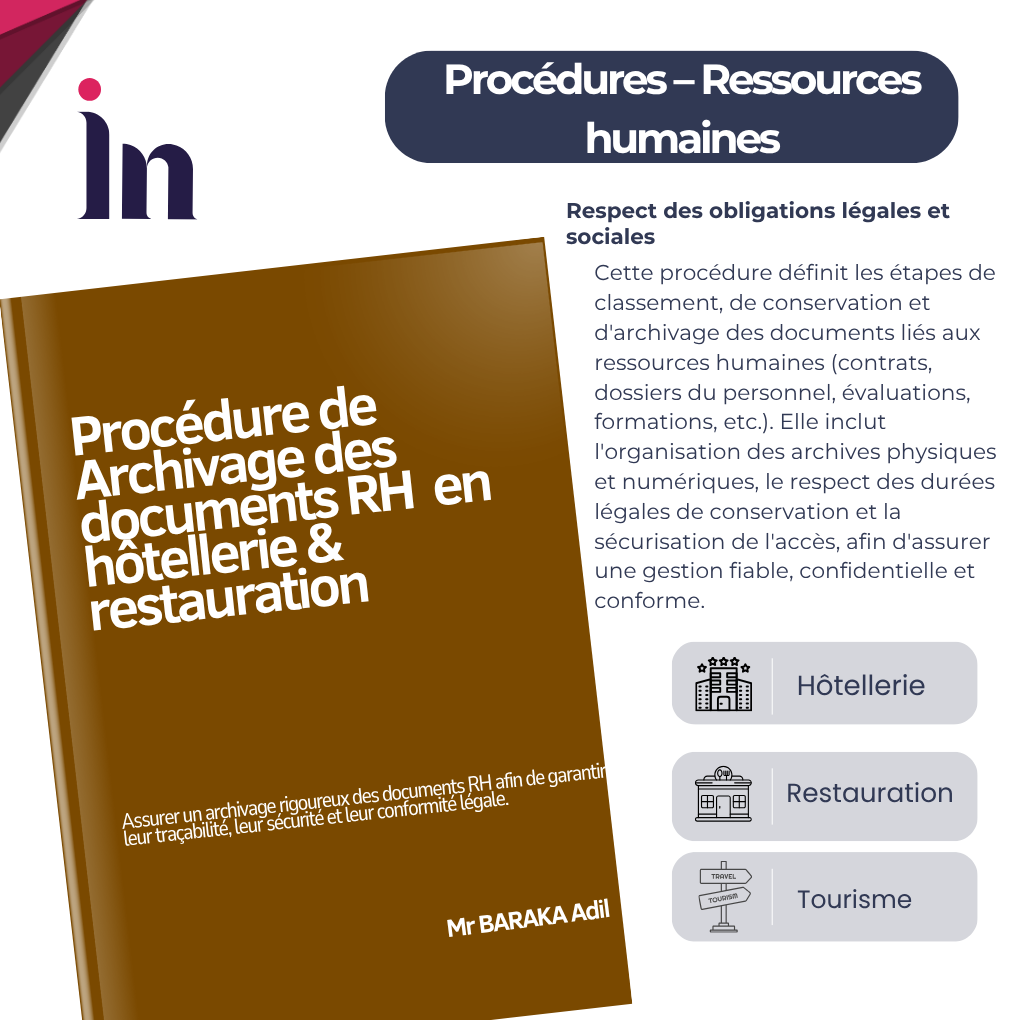 Procédure d’archivage des documents RH en hôtellerie & restauration