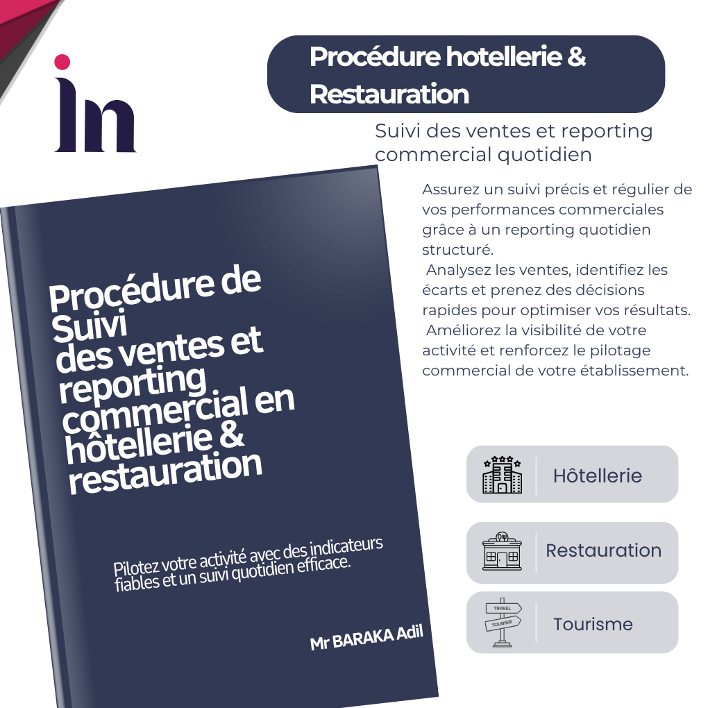 Procédure de  Suivi des ventes et reporting commercial en hôtellerie & restauration