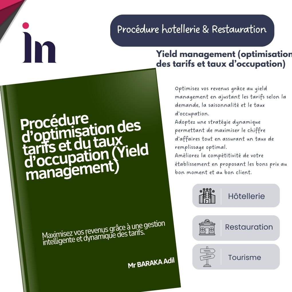 Procédure d’optimisation des tarifs et du taux d’occupation (Yield management)